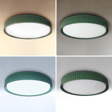 Brilagi - hämardatav LED-laevalgusti LUCIA LED/60W/230V 3000-6500K läbimõõt 59 cm roheline + kaugjuhtimispultiga