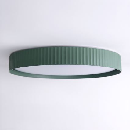 Brilagi - hämardatav LED-laevalgusti LUCIA LED/60W/230V 3000-6500K läbimõõt 59 cm roheline + kaugjuhtimispultiga