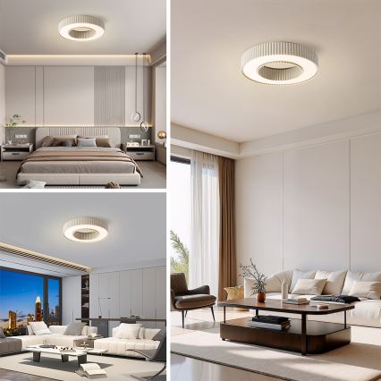 Brilagi - LUMIX hämardatav LED-laelamp LED/48W/230V 3000-6000K beež, läbimõõt 50 cm + kaugjuhtimispult
