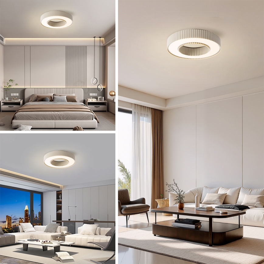 Brilagi - LUMIX hämardatav LED-laelamp LED/48W/230V 3000-6000K beež, läbimõõt 50 cm + kaugjuhtimispult