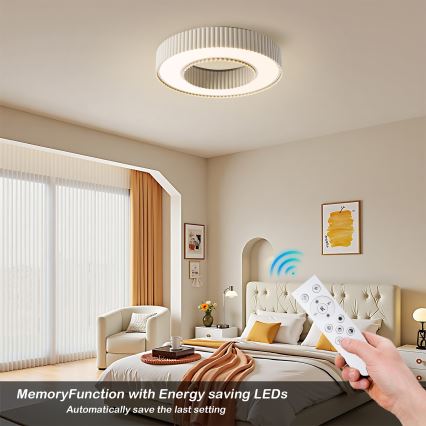 Brilagi - LUMIX hämardatav LED-laelamp LED/48W/230V 3000-6000K beež, läbimõõt 50 cm + kaugjuhtimispult