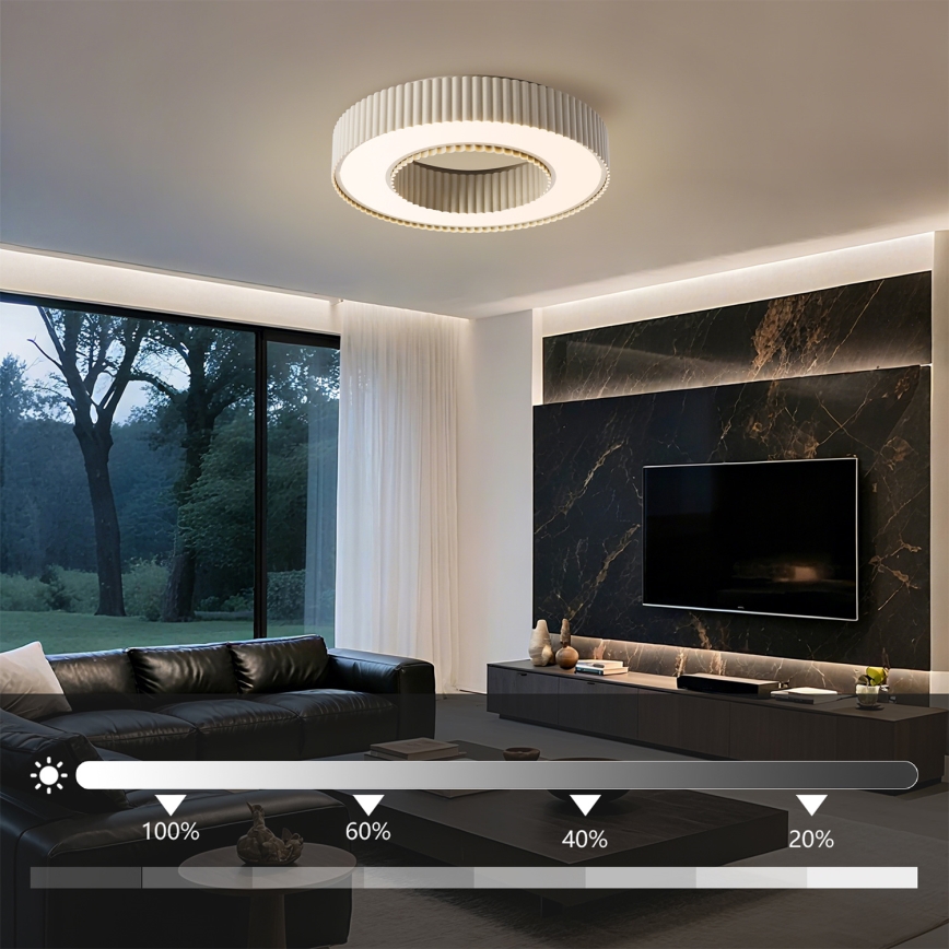 Brilagi - LUMIX hämardatav LED-laelamp LED/48W/230V 3000-6000K beež, läbimõõt 50 cm + kaugjuhtimispult