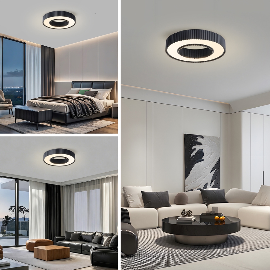 Brilagi - LED-hämardatav laelamp LUMIX LED/48W/230V 3000–6000K must Ø 50 cm + kaugjuhtimispult