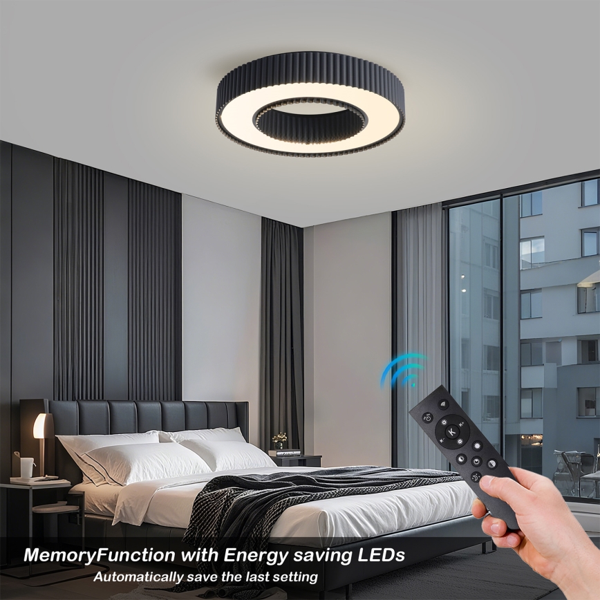 Brilagi - LED-hämardatav laelamp LUMIX LED/48W/230V 3000–6000K must Ø 50 cm + kaugjuhtimispult