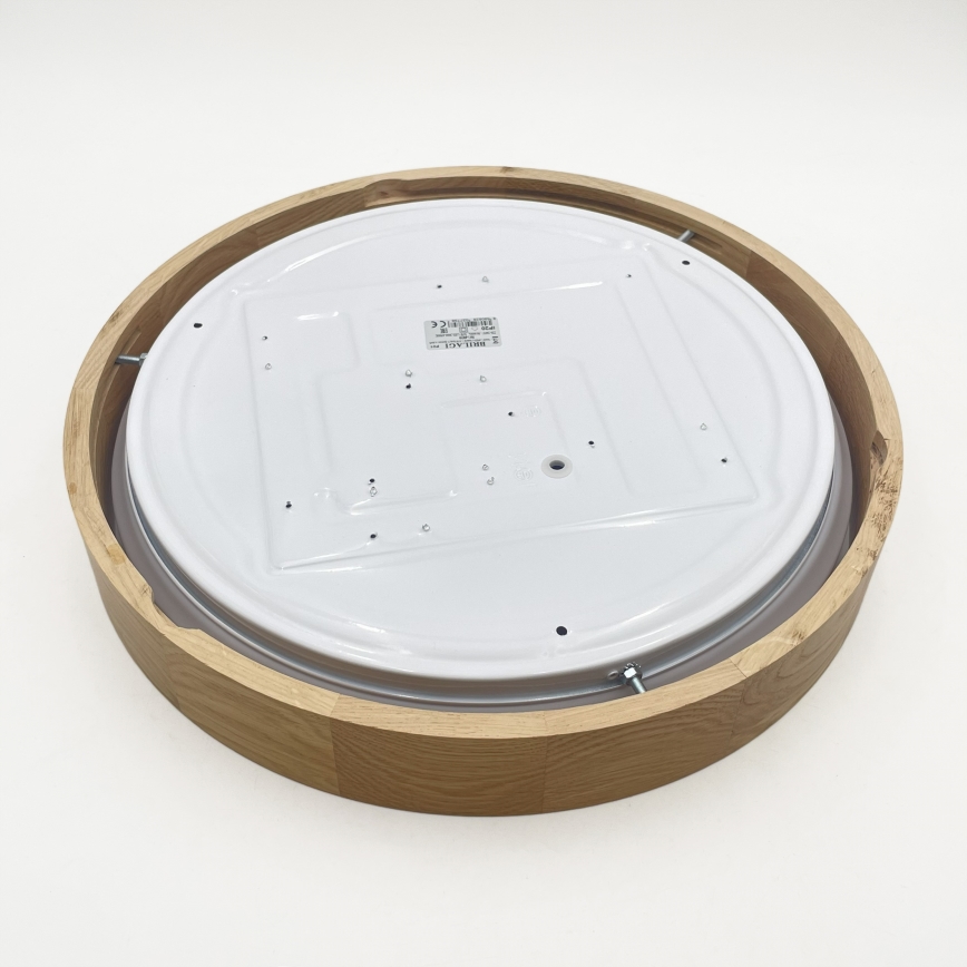 Brilagi - Hämardatav LED-laelamp MANAROLA SMART LED/24W/230V 3000-6000K Wi-Fi Tuya Beacon, läbimõõt 41 cm, tamm + kaugjuhtimispult