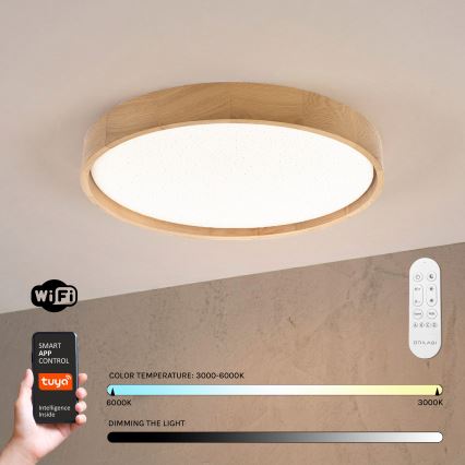 Brilagi - LED-hämardatav laelamp MANAROLA SMART STARS LED/36W/230V 3000-6000K Wi-Fi Tuya Beacon läbimõõt 51 cm + kaugjuhtimispult