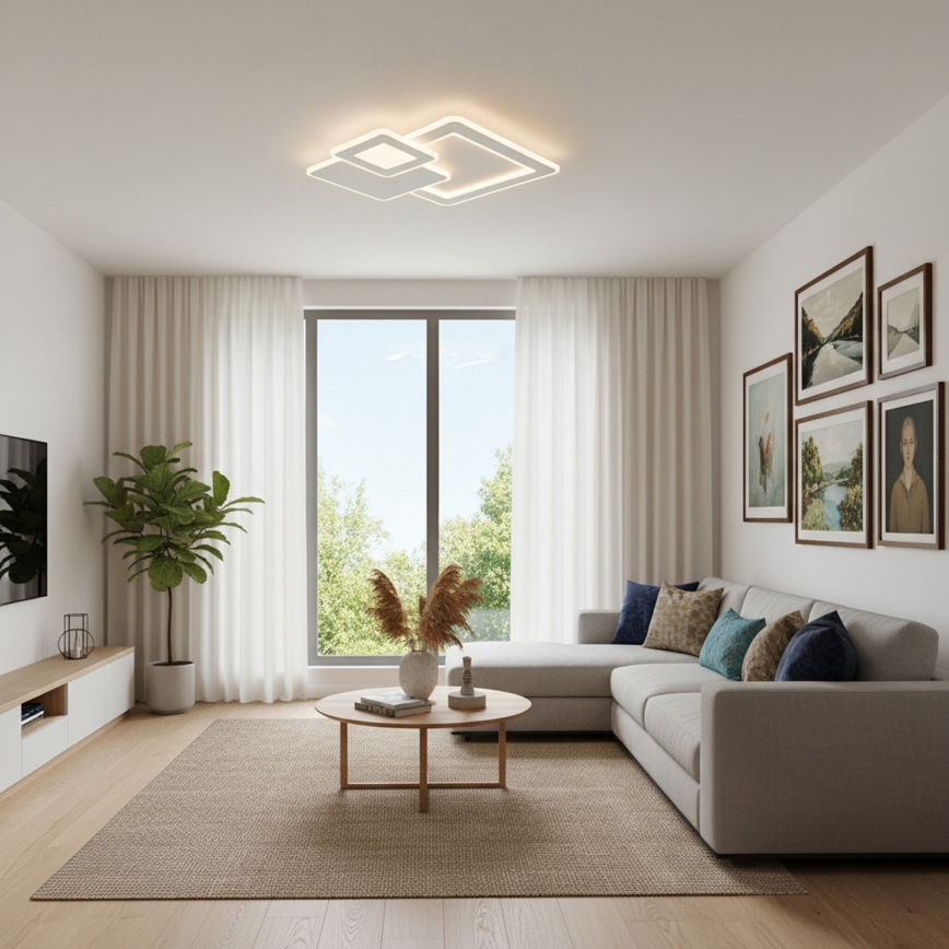 Brilagi - LED Hämardatav laelamp MODERN LED/93W/230V 3000-6000K 48,5x48,5 cm + kaugjuhtimispult