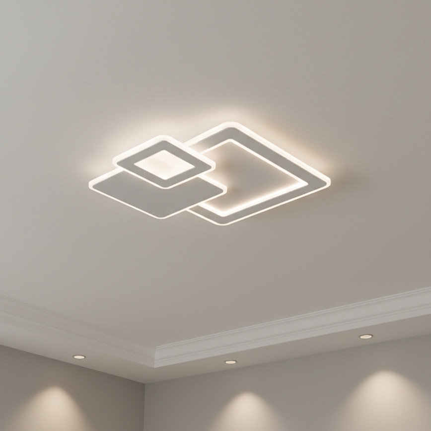 Brilagi - LED Hämardatav laelamp MODERN LED/93W/230V 3000-6000K 48,5x48,5 cm + kaugjuhtimispult