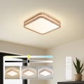 BRILAGI - LED-hämardatav laelamp MOLINA SQUARE LED/48W/230V 3000-6000K tamm 40x40 cm + kaugjuhtimispult
