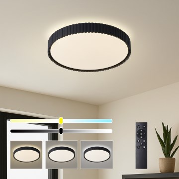 Brilagi - LED hämardatav laelamp ORINO LED/54W/230V 3000-6000K must, läbimõõt 43 cm + kaugjuhtimispult