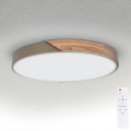 BRILAGI - LED Hämardatav laelamp PILANA LED/60W/230V 3000-6500K tamm/beež läbimõõt 60 cm + kaugjuhtimispult