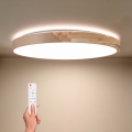 BRILAGI - LED hämardatav laelamp PILANA LED/72W/230V 3000-6500K tamm/beež läbimõõt 80 cm + kaugjuhtimispult