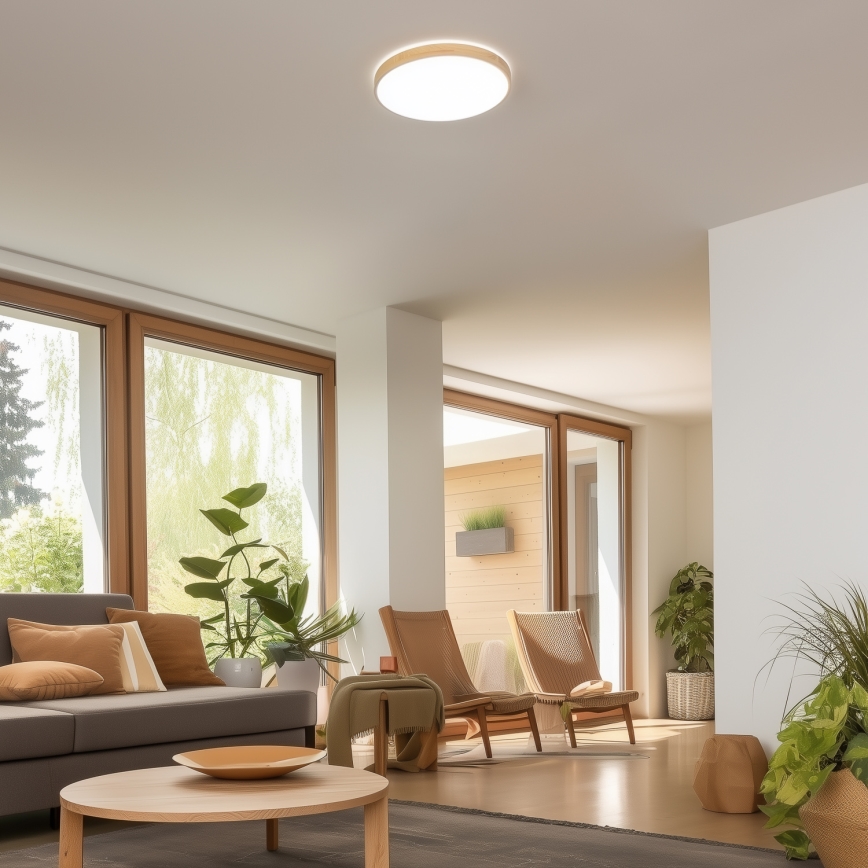 Brilagi - hämardatav LED-laelamp PINE LED/24W/230V, läbimõõt 42 cm, 3000-6500K + kaugjuhtimispult