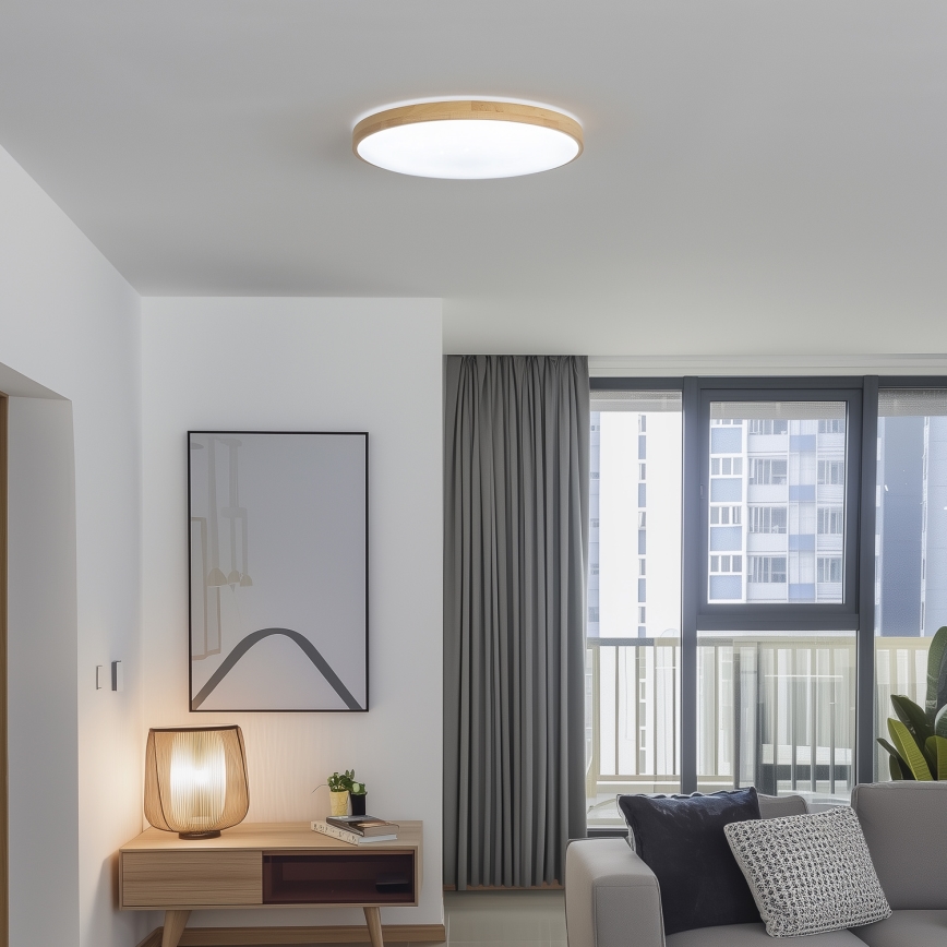 Brilagi - LED hämardatav laelamp PINE LED/60W/230V läbimõõt 52 cm 3000-6500K + kaugjuhtimispult