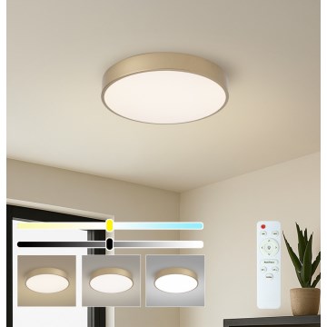 BRILAGI - LED hämardatav laelamp POOL, 48W/230V, 3000-6000K, läbimõõt 40 cm, kuldne + kaugjuhtimispult