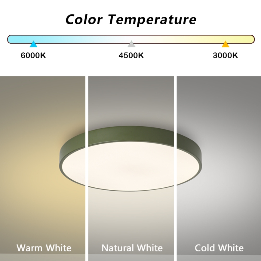 Brilagi - hämardatav LED-laelamp POOL LED/36W/230V 3000-6000K läbimõõt 30 cm roheline + kaugjuhtimispult