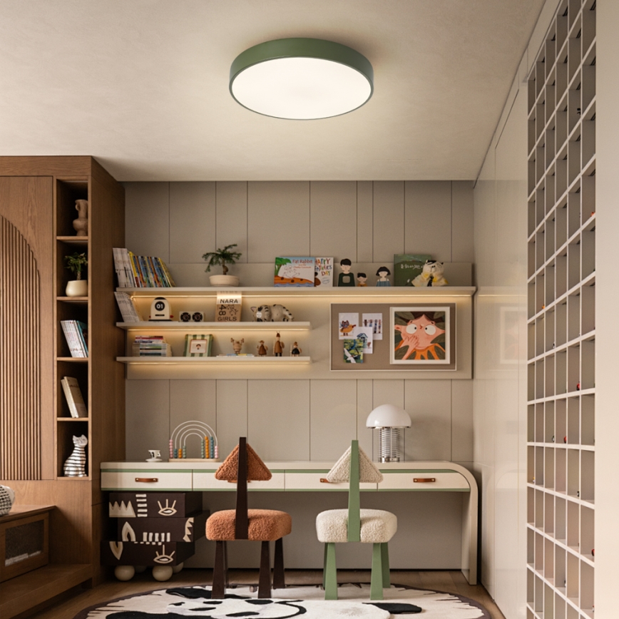 Brilagi - hämardatav LED-laelamp POOL LED/36W/230V 3000-6000K läbimõõt 30 cm roheline + kaugjuhtimispult