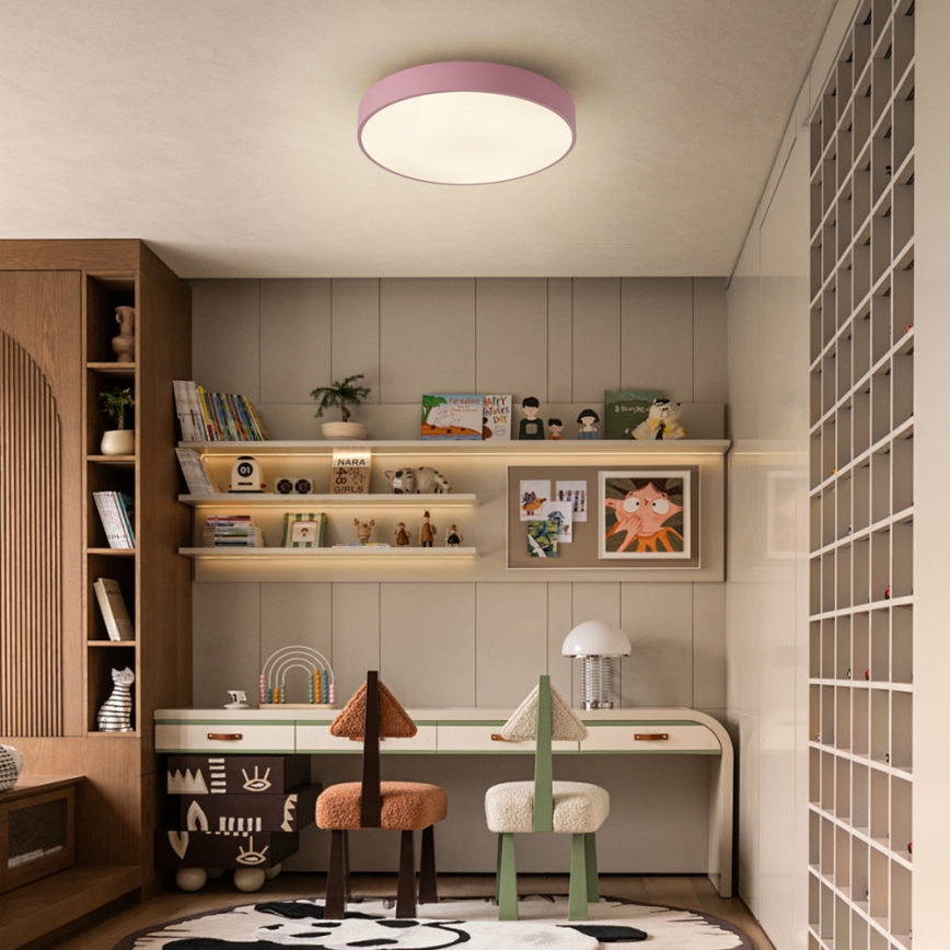 Brilagi - hämardatav LED-laevalgusti POOL LED/36W/230V 3000-6000K läbimõõt 30 cm roosa + kaugjuhtimispult