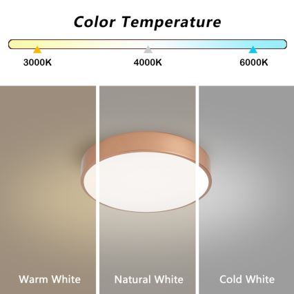 BRILAGI - Hämardatav LED-laelamp POOL LED/36W/230V 3000-6000K läbimõõt 30 cm pronks + kaugjuhtimispult