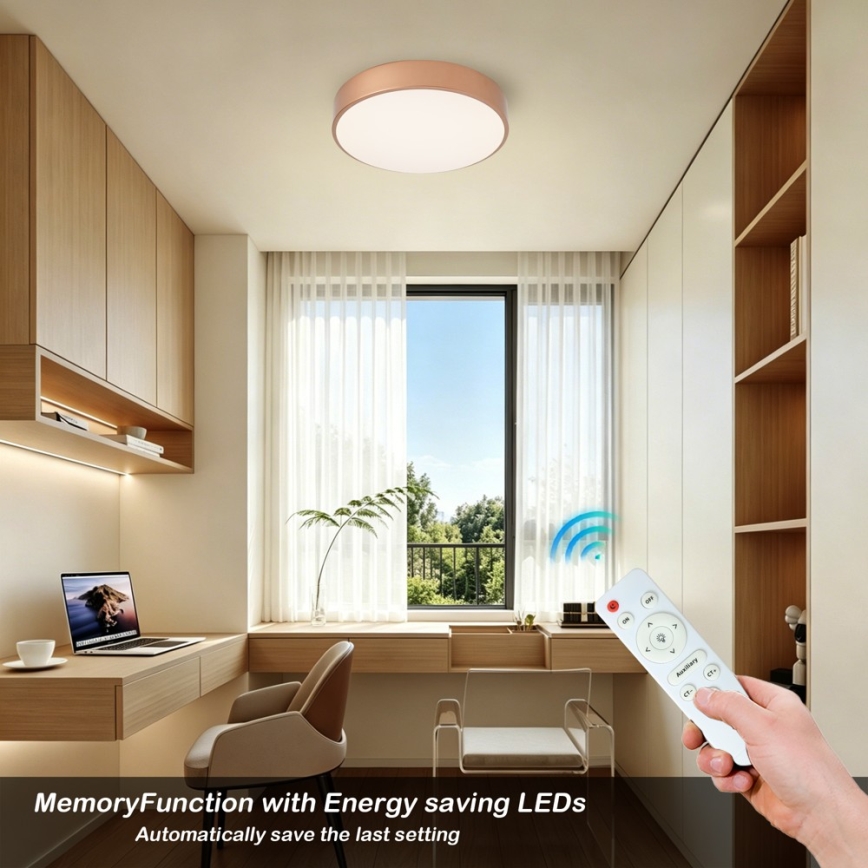 BRILAGI - Hämardatav LED-laelamp POOL LED/36W/230V 3000-6000K läbimõõt 30 cm pronks + kaugjuhtimispult