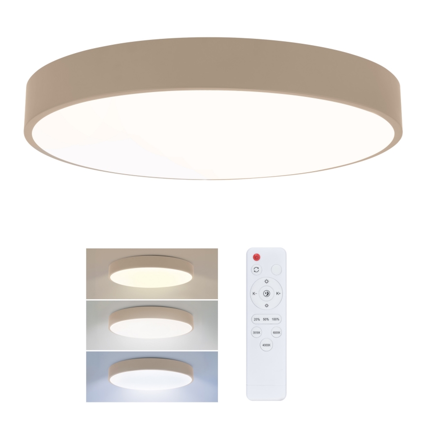 Brilagi - LED hämardatav laevalgusti POOL LED/36W/230V 3000-6000K läb. 30 cm beež + kaugjuhtimispult