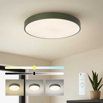Brilagi - LED hämardatav laelamp POOL LED/60W/230V 3000-6000K läbimõõt 50 cm roheline + kaugjuhtimispult