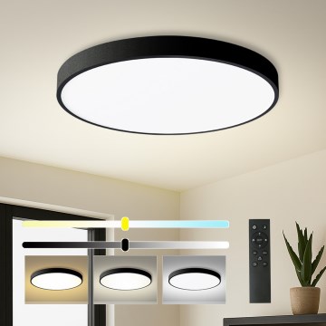 Brilagi - LED hämardatav laelamp POOL SMART LED/100W/230V 3000-6000K läbimõõt 80 cm Wi-Fi Tuya must + kaugjuhtimispult