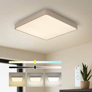 BRILAGI - LED hämardatav laelamp POOL SQUARE LED/36W/230V 3000-6000K 40x40 cm beež + kaugjuhtimispult