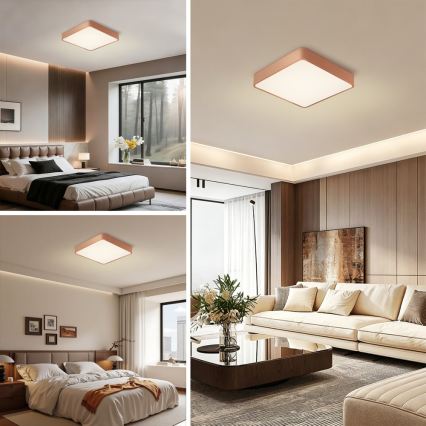 BRILAGI - LED hämardatav laevalgusti POOL SQUARE LED/48W/230V 3000-6000K 50x50 cm pronks + kaugjuhtimispult