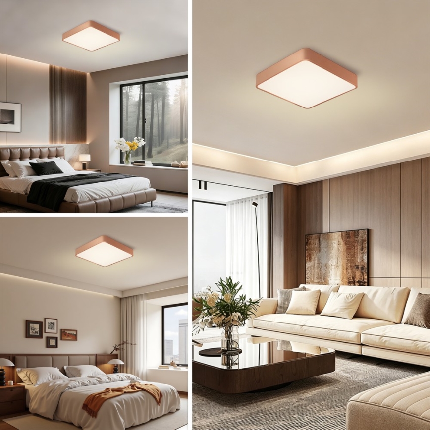 BRILAGI - LED hämardatav laevalgusti POOL SQUARE LED/48W/230V 3000-6000K 50x50 cm pronks + kaugjuhtimispult