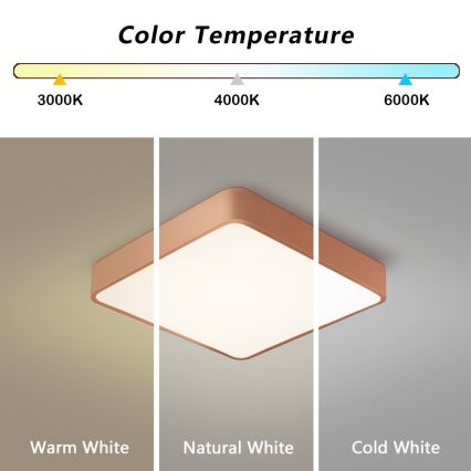 BRILAGI - LED hämardatav laevalgusti POOL SQUARE LED/48W/230V 3000-6000K 50x50 cm pronks + kaugjuhtimispult