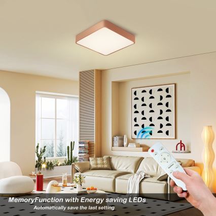 BRILAGI - LED hämardatav laevalgusti POOL SQUARE LED/48W/230V 3000-6000K 50x50 cm pronks + kaugjuhtimispult