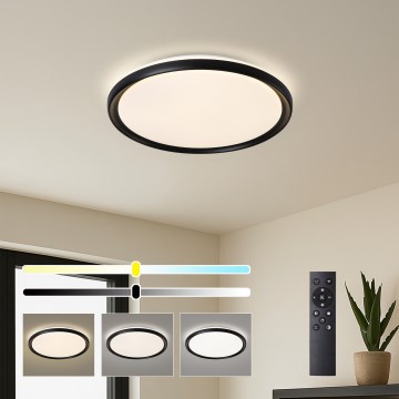 Brilagi - LED-hämardatav laelamp RIVO LED/72W/230V 3000-6000K, must, läbimõõt 50 cm + kaugjuhtimispult