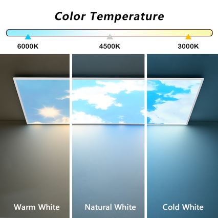 Brilagi - LED hämardatav laelamp SLIMFRAME SKY LED/80W/230V 120x60 cm 3000-6000K hõbe/sinine + kaugjuhtimispult