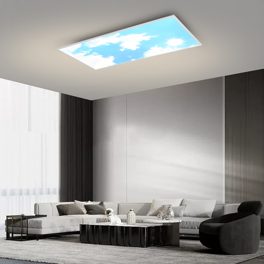 Brilagi - LED hämardatav laelamp SLIMFRAME SKY LED/80W/230V 120x60 cm 3000-6000K hõbe/sinine + kaugjuhtimispult