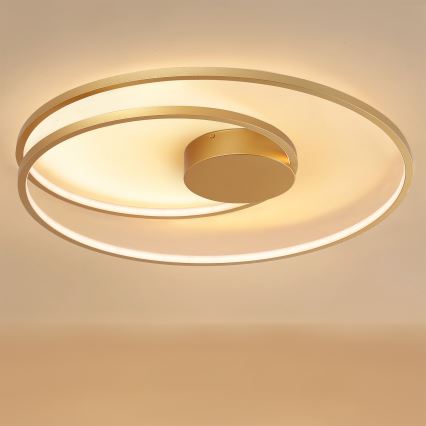 Brilagi - LED hämardatav laelamp TWISTER LED/105W/230V 3000-6000K läbimõõt 100 cm kuldne + kaugjuhtimispult