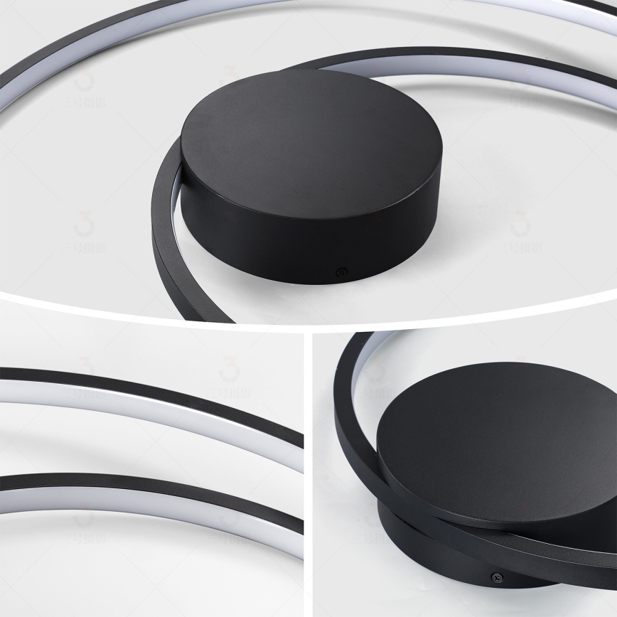 Brilagi - hämardatav LED-laelamp TWISTER LED/105W/230V 3000-6000K läbimõõt 100 cm must + kaugjuhtimispult