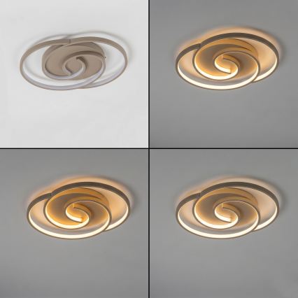 BRILAGI - Hämardatav LED laelamp VELO LED/70W/230V 3000-6500K 38x47,8 cm beež + kaugjuhtimispult