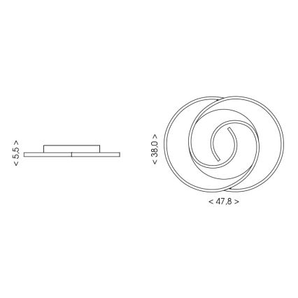 BRILAGI - Hämardatav LED laelamp VELO LED/70W/230V 3000-6500K 38x47,8 cm beež + kaugjuhtimispult