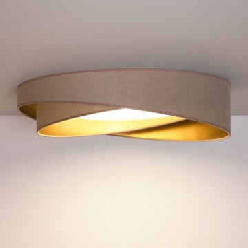 BRILAGI - LED hämardatav laelamp VELVET TWIST LED/36W/230V 3000-6000K Ø 65 cm Wi-Fi Tuya Beacon beež/kuldne + kaugjuhtimispult