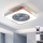 Brilagi - LED-hämardatav laelamp ventilaatoriga LED/38W/230V 3000-6500K 3000-6500K 50x50 cm valge/tamm + kaugjuhtimispult
