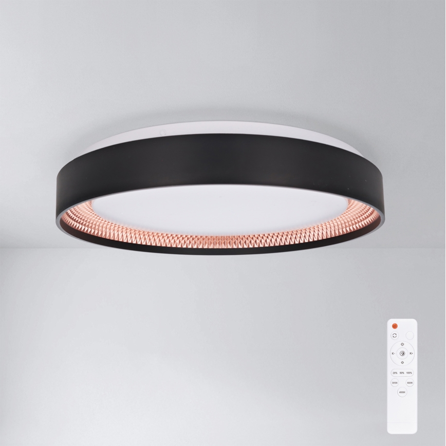 Brilagi - Hämardatav LED-laelamp WALDO LED/48W/230V 3000-6500K läbimõõt 40 cm must/kuldne + kaugjuhtimispult