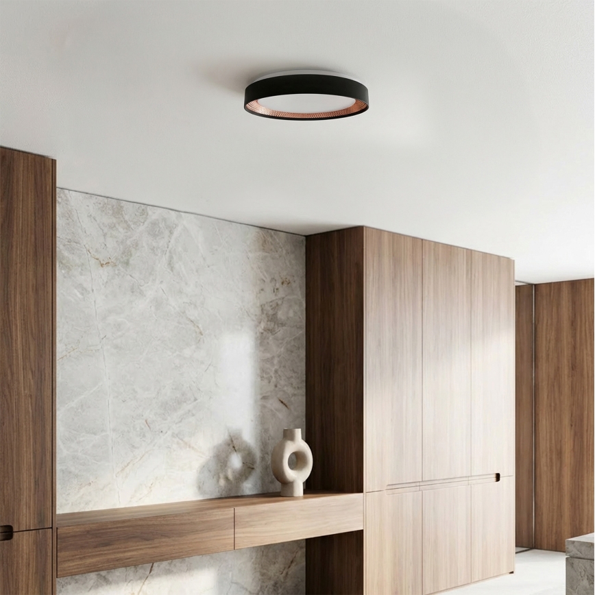 Brilagi - Hämardatav LED-laelamp WALDO LED/48W/230V 3000-6500K läbimõõt 40 cm must/kuldne + kaugjuhtimispult