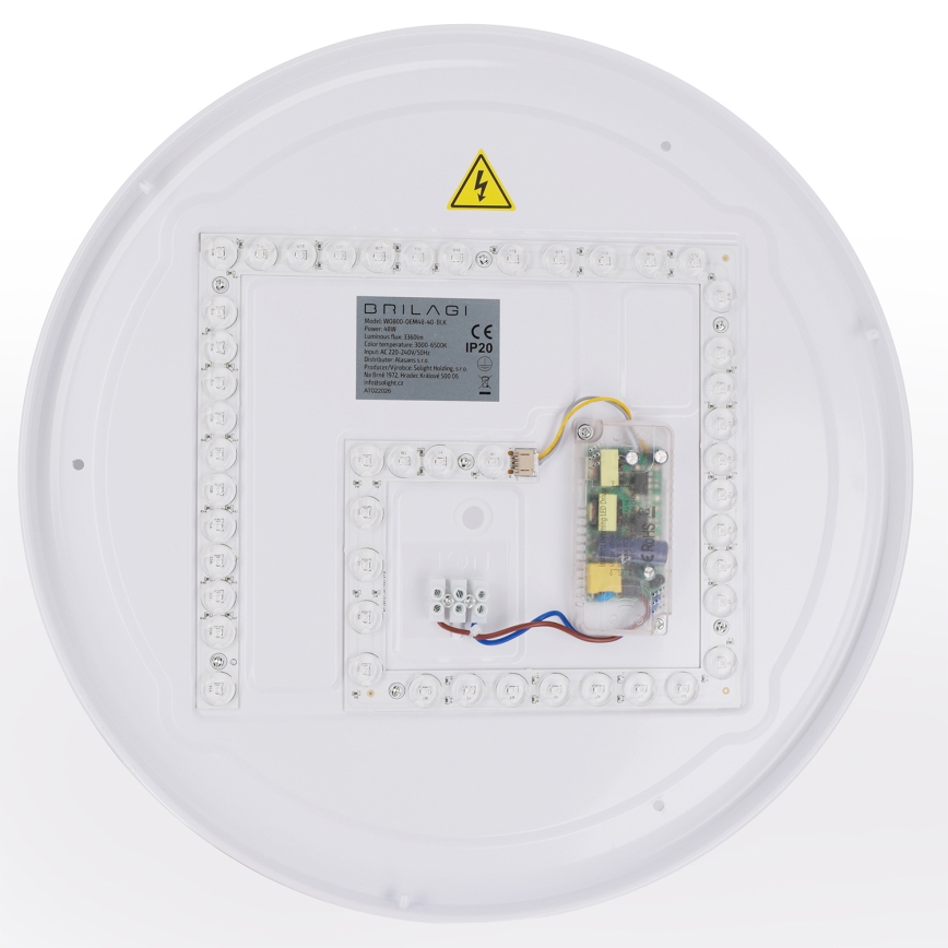 Brilagi - Hämardatav LED-laelamp WALDO LED/48W/230V 3000-6500K läbimõõt 40 cm must/kuldne + kaugjuhtimispult