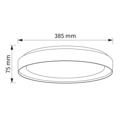 Brilagi - Hämardatav LED-laelamp WALDO LED/48W/230V 3000-6500K läbimõõt 40 cm must/kuldne + kaugjuhtimispult