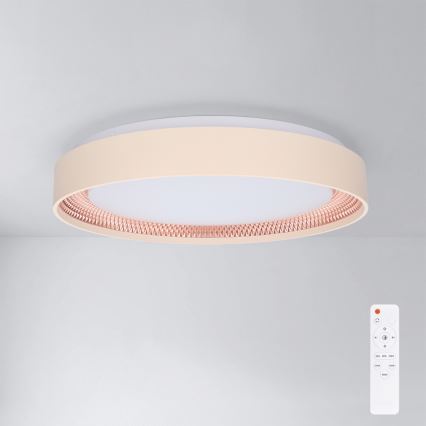 Brilagi - LED hämardatav laelamp WALDO LED/48W/230V 3000-6500K läbimõõt 40 cm beež/kuldne + kaugjuhtimispult