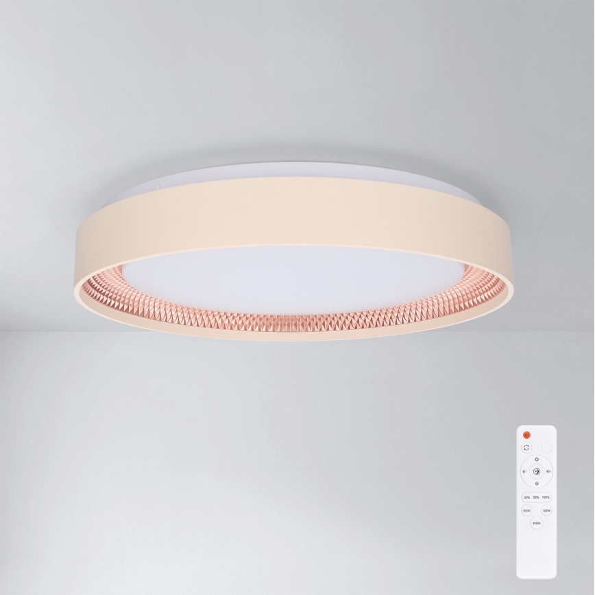 Brilagi - LED hämardatav laelamp WALDO LED/48W/230V 3000-6500K läbimõõt 40 cm beež/kuldne + kaugjuhtimispult