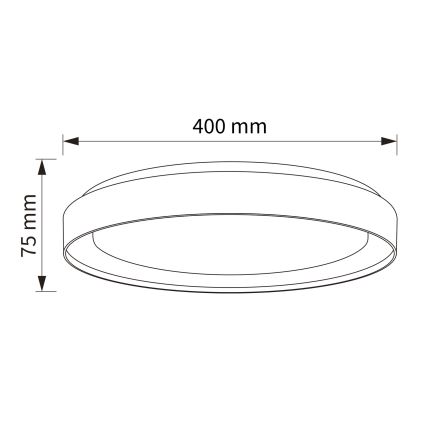 Brilagi - LED hämardatav laelamp WALDO LED/48W/230V 3000-6500K läbimõõt 40 cm beež/kuldne + kaugjuhtimispult