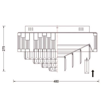 Brilagi - LED-hämardatav laelamp CROWN LED/41W/230V 3000-6000K, läbimõõt 48 cm, kuldne + kaugjuhtimispult