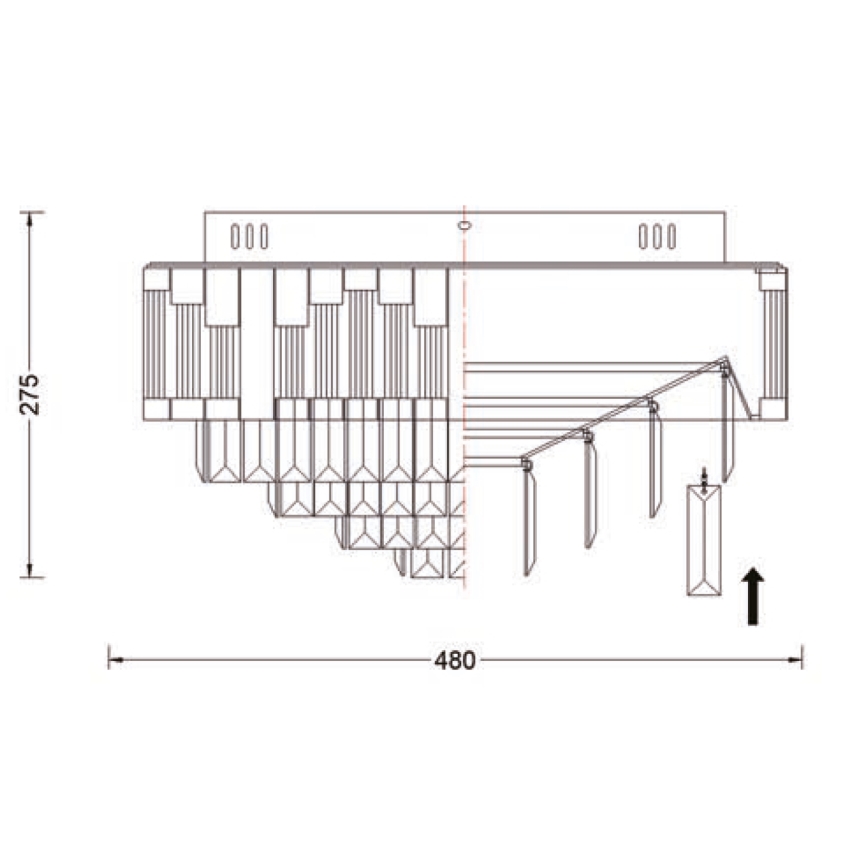 Brilagi - LED-hämardatav laelamp CROWN LED/41W/230V 3000-6000K, läbimõõt 48 cm, kuldne + kaugjuhtimispult